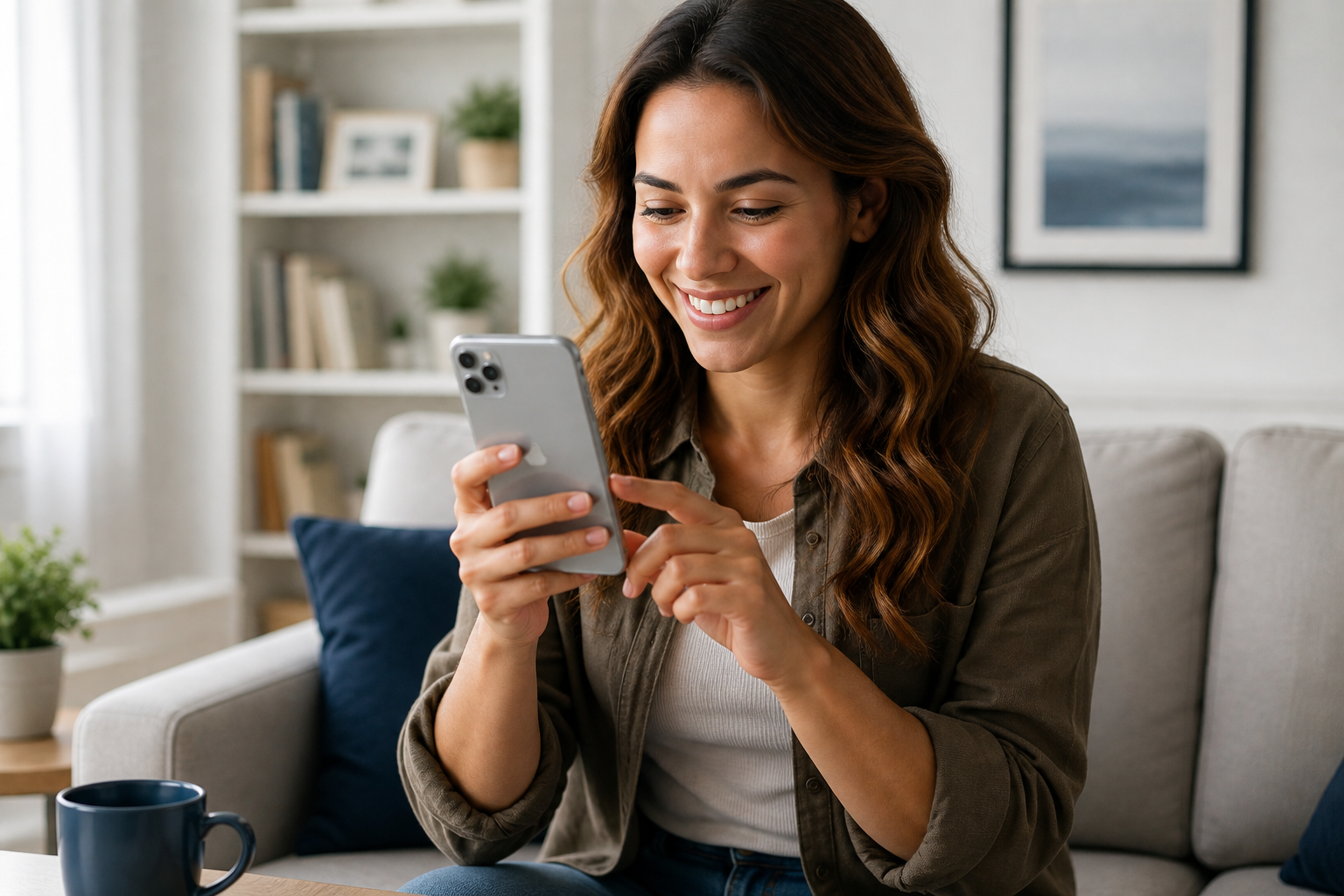 Woman using a mobile phone